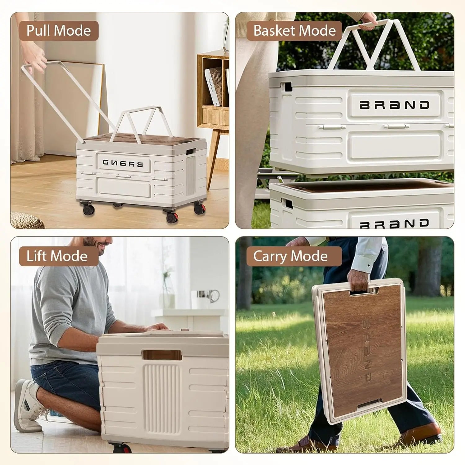 Zen Active Living 360 Rotation Foldable Camping Cart With Silent Locking Wheels