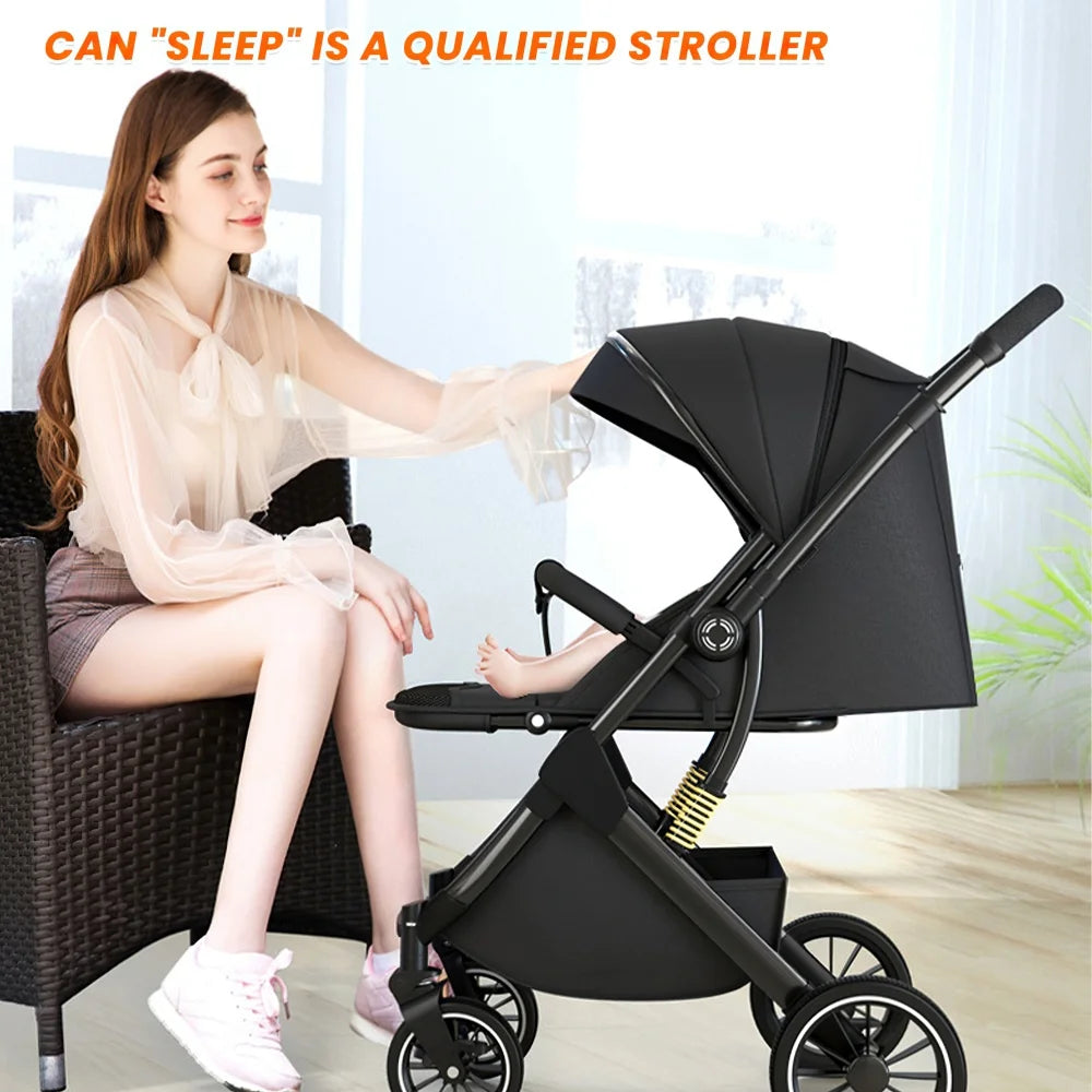 OWJHE Luxurious Baby Stroller High Landscape Portable Ultra-lightweight Newborn Travel Shock-absorbing Stroller newborn rocker