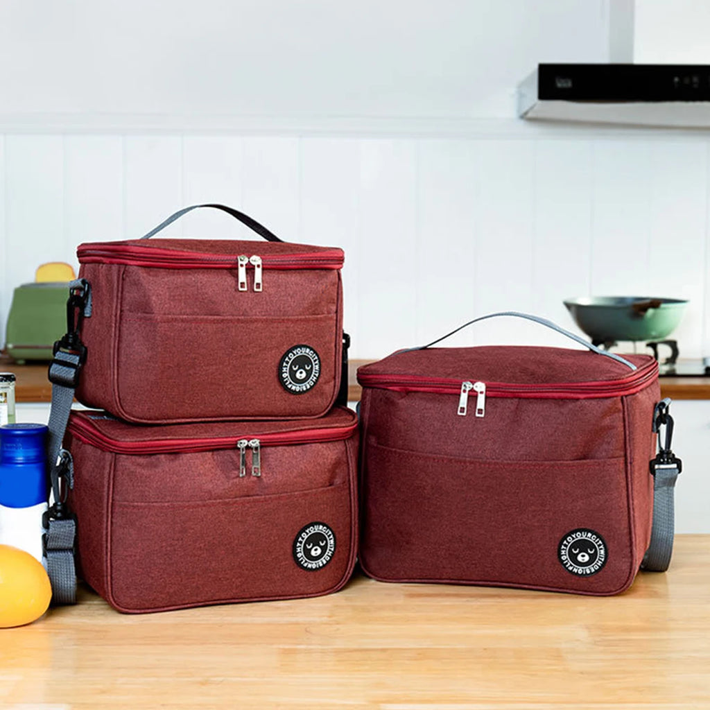 Aluminum Foil Insulated Lunch Bag – Square Handbag for Office & School