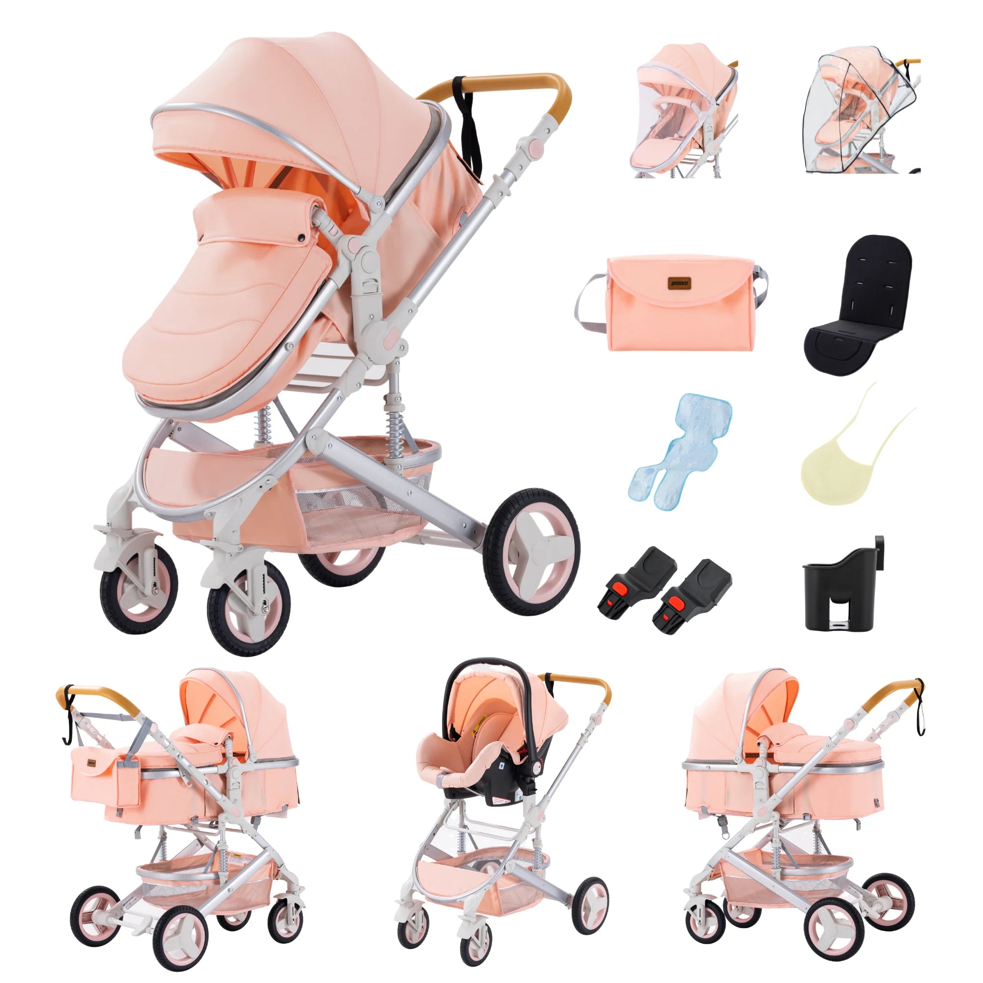 Baby stroller 3 in1,four wheel stroller,2 in 1 baby car,Lightweight strollers,Mutifunction Strollers,baby carriage,Poussette