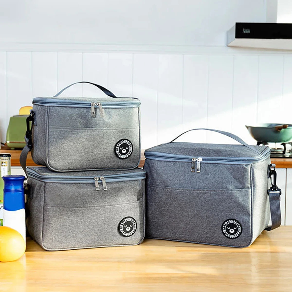 Aluminum Foil Insulated Lunch Bag – Square Handbag for Office & School