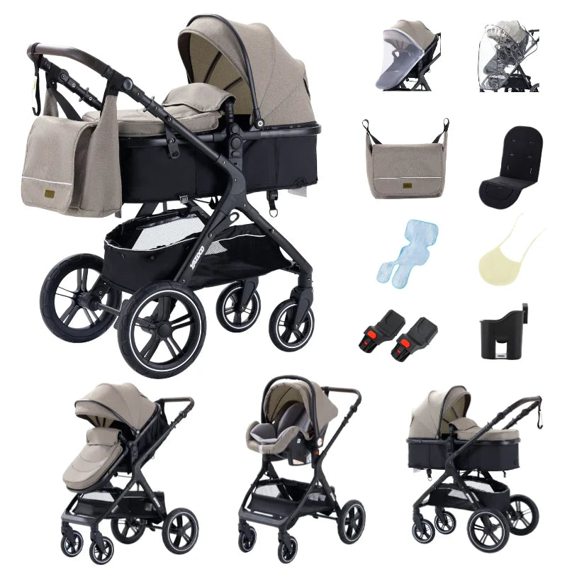 Baby stroller 3 in1,four wheel stroller,2 in 1 baby car,Lightweight strollers,Mutifunction Strollers,baby carriage,Poussette
