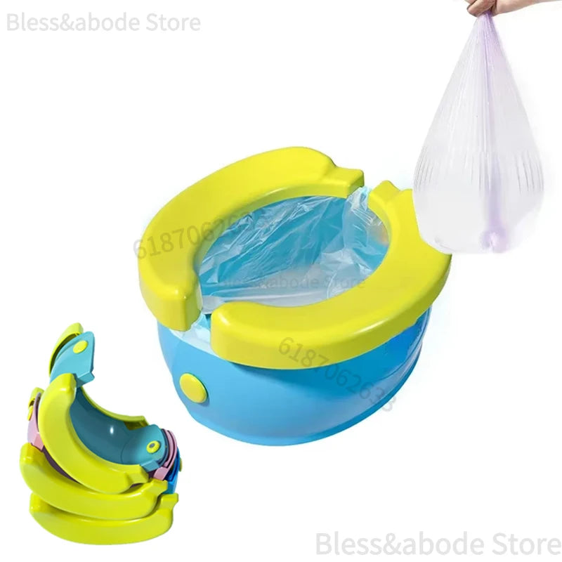 Children's Toilet Foldable Banana Toilet Baby Car Urinal Baby Seat Toilet Child Portable Basin No Cleaning Tourism Outdoors