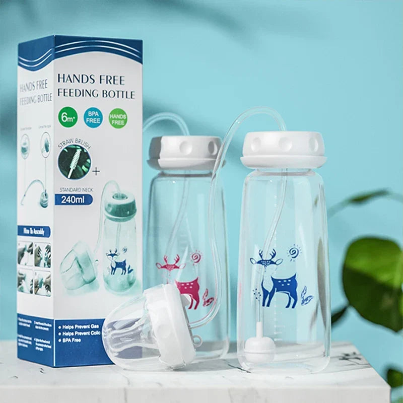 Hands-Free Baby Feeding Bottle