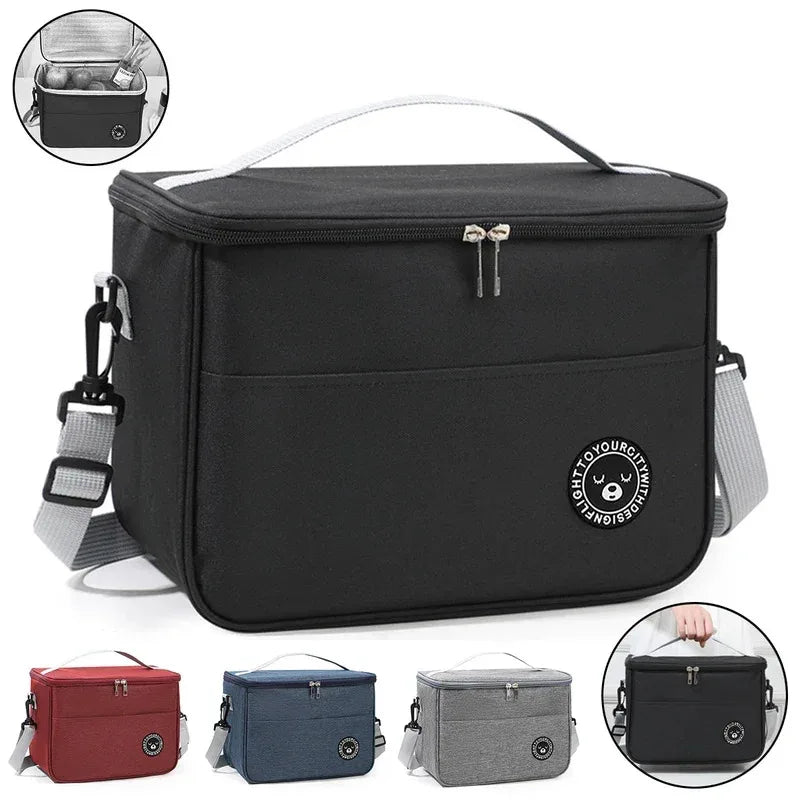 Aluminum Foil Insulated Lunch Bag – Square Handbag for Office & School
