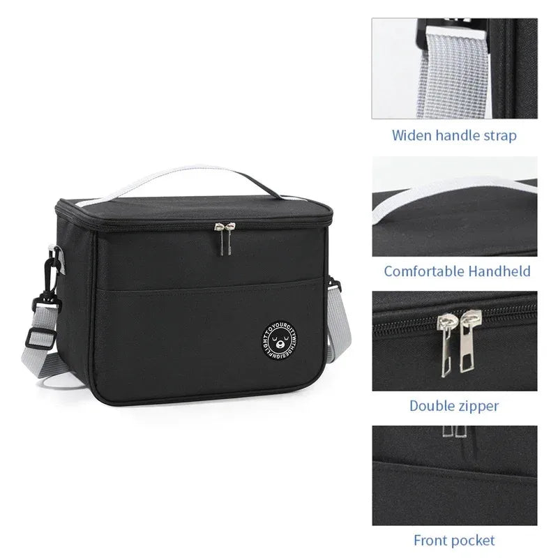 Aluminum Foil Insulated Lunch Bag – Square Handbag for Office & School