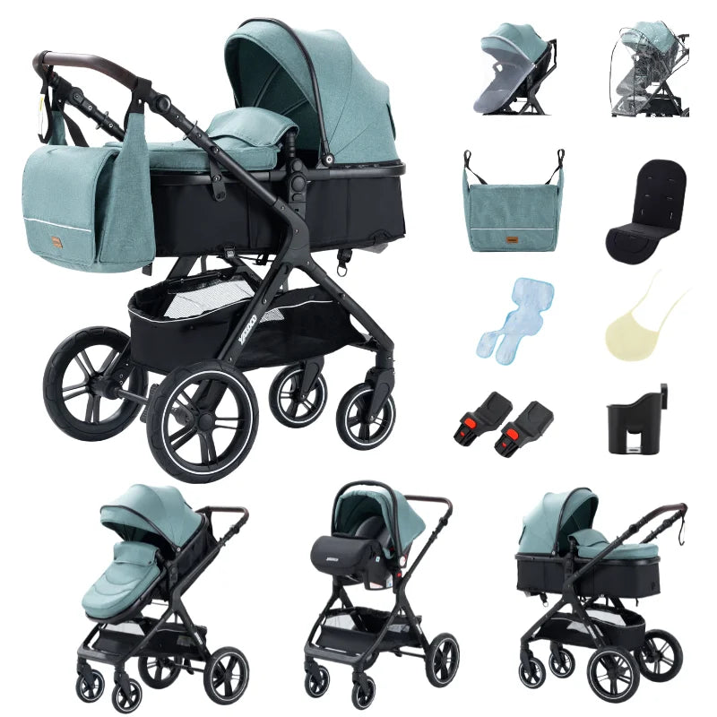 Baby stroller 3 in1,four wheel stroller,2 in 1 baby car,Lightweight strollers,Mutifunction Strollers,baby carriage,Poussette