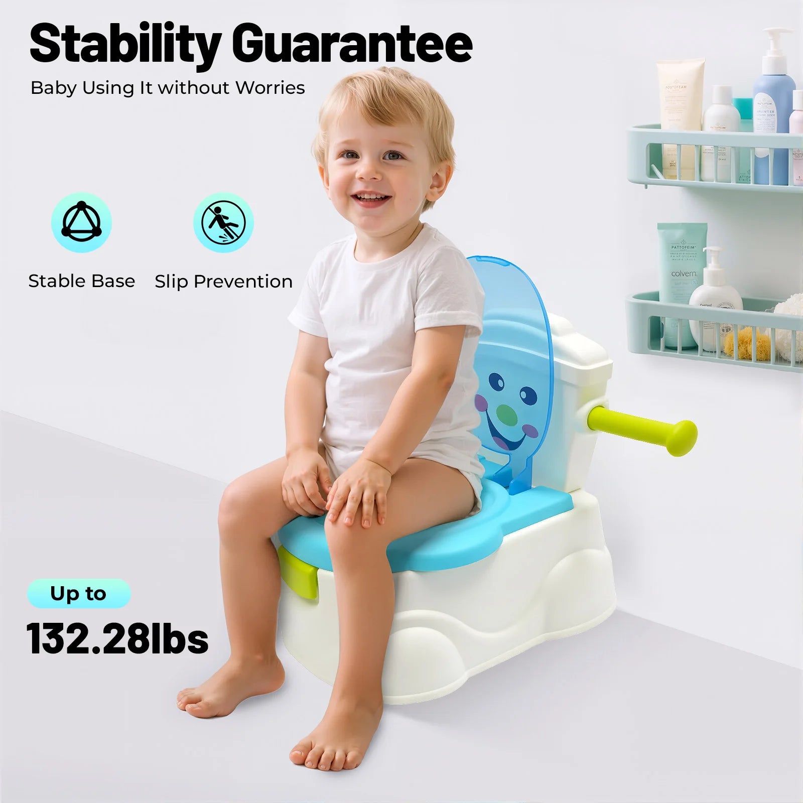Portable Potty Training Seat, Loading 60KG Baby Toilet Cartoon Cars, Children’s Toddler Toilet 6 Months-5 Years