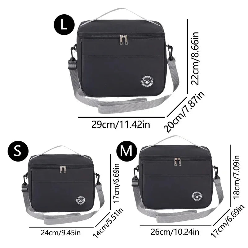 Aluminum Foil Insulated Lunch Bag – Square Handbag for Office & School
