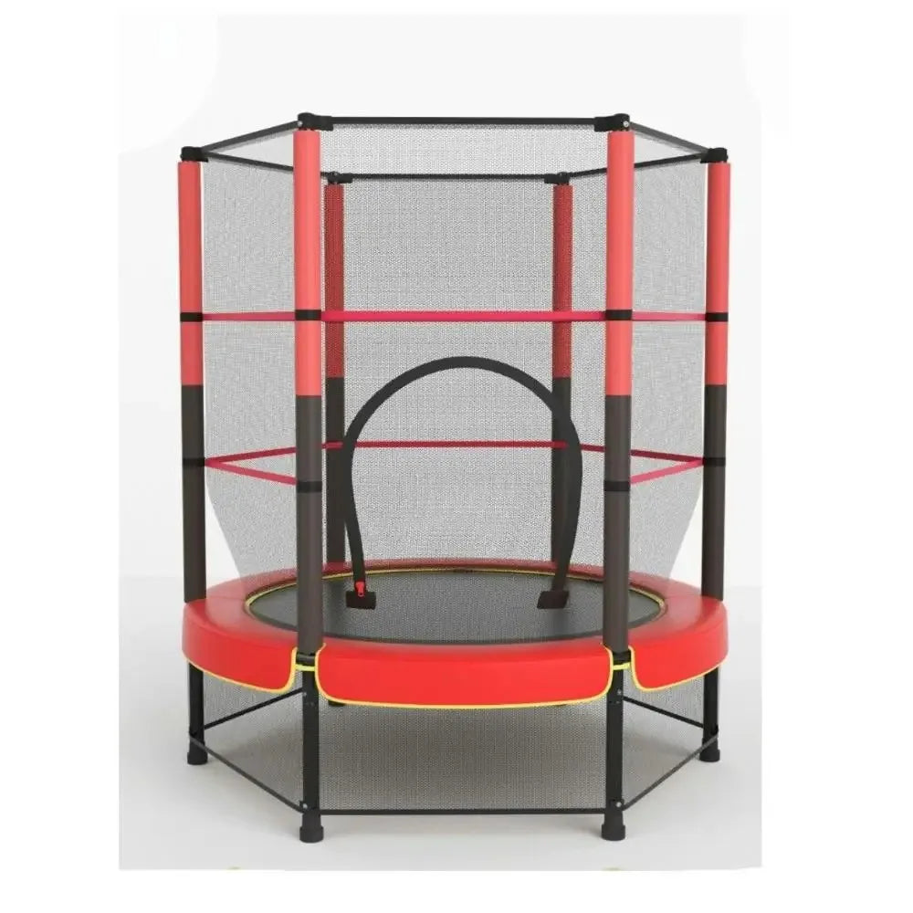 140Cm/160Cm Portable Kids Trampoline, Trampoline - Trampoline 6ft, 8ft Ideal for Christmas Gift, Anti-Collision Foam for Jumping and Indoor Trampoline Activities in Indoor Trampoline for 4-15 Years