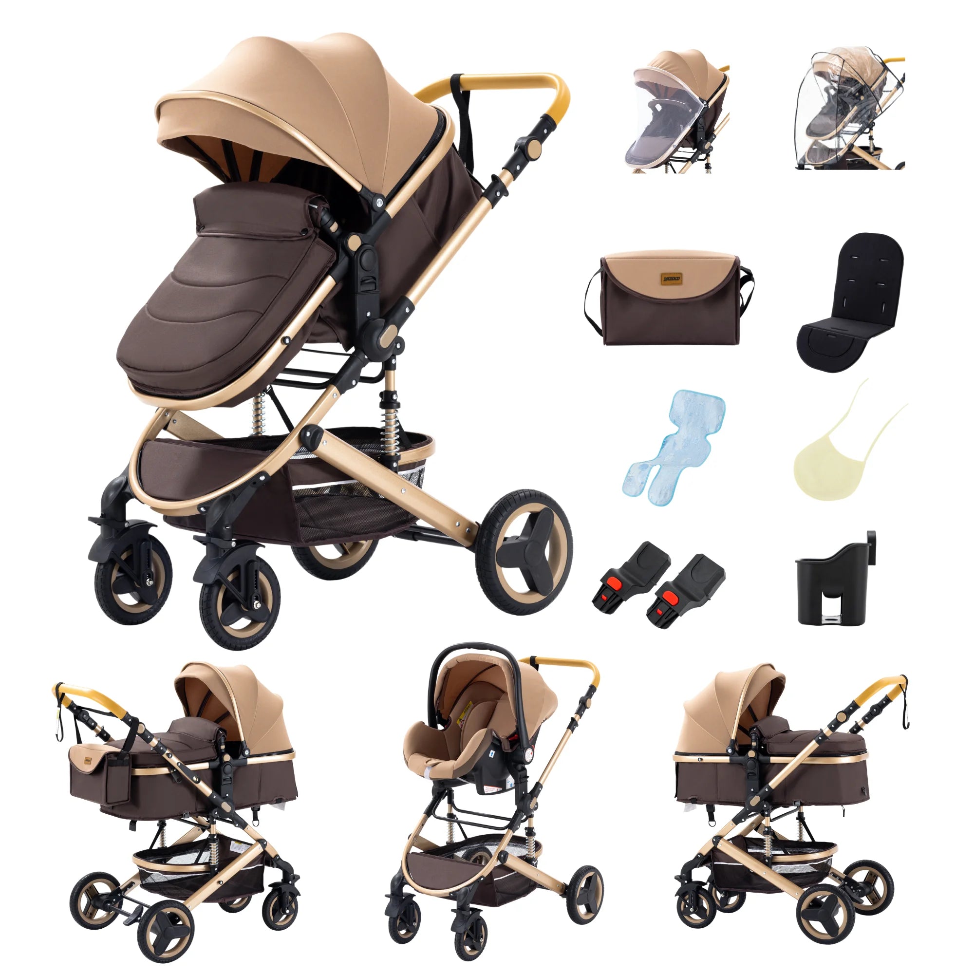 Baby stroller 3 in1,four wheel stroller,2 in 1 baby car,Lightweight strollers,Mutifunction Strollers,baby carriage,Poussette