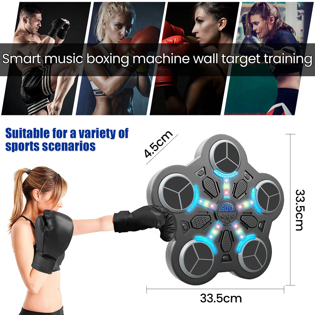 Kids Smart Bluetooth Music Boxing Trainer with Gloves, Interactive Rhythm Modes & Safe Design, Home Fitness for Children