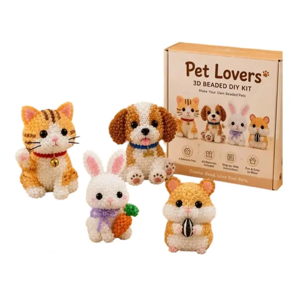 🧵✨ Tiny 3D Beaded Animal DIY Kit