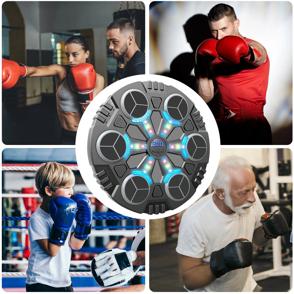Kids Smart Bluetooth Music Boxing Trainer with Gloves, Interactive Rhythm Modes & Safe Design, Home Fitness for Children