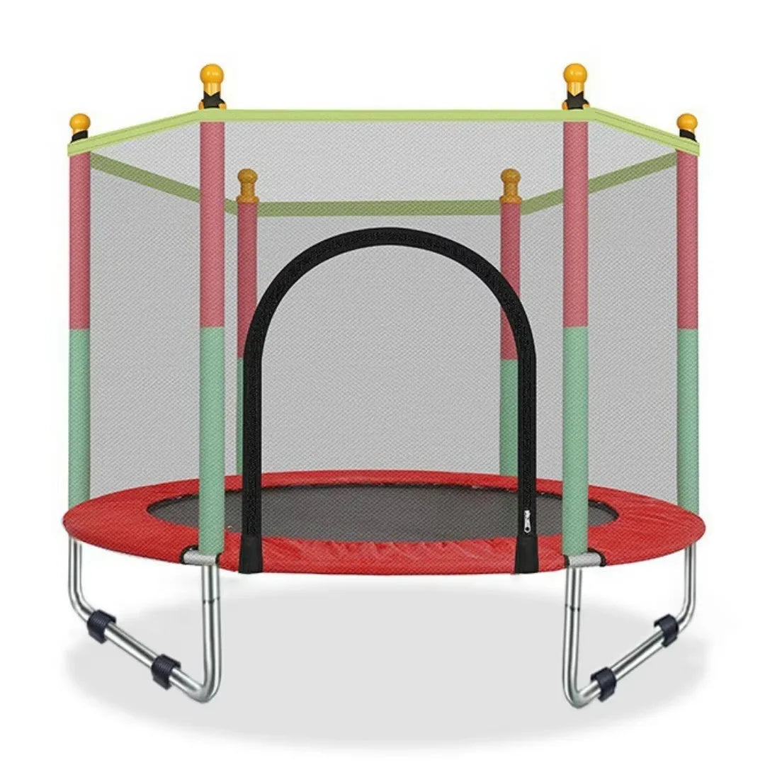 140Cm/160Cm Portable Kids Trampoline, Trampoline - Trampoline 6ft, 8ft Ideal for Christmas Gift, Anti-Collision Foam for Jumping and Indoor Trampoline Activities in Indoor Trampoline for 4-15 Years