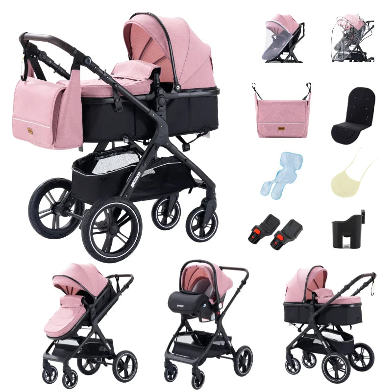 Baby stroller 3 in1,four wheel stroller,2 in 1 baby car,Lightweight strollers,Mutifunction Strollers,baby carriage,Poussette