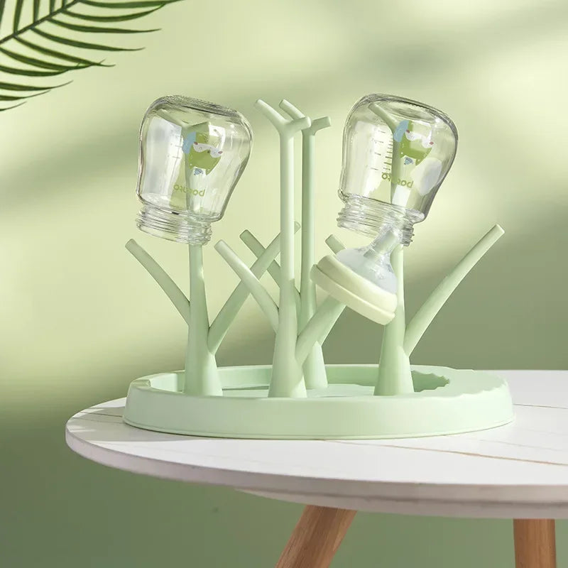 Baby Bottle Holder Cleaning Dryer Drainer Removable Baby Bottle Drying Rack Storage Rack Tree Shape Rack for Babies Bottles Item