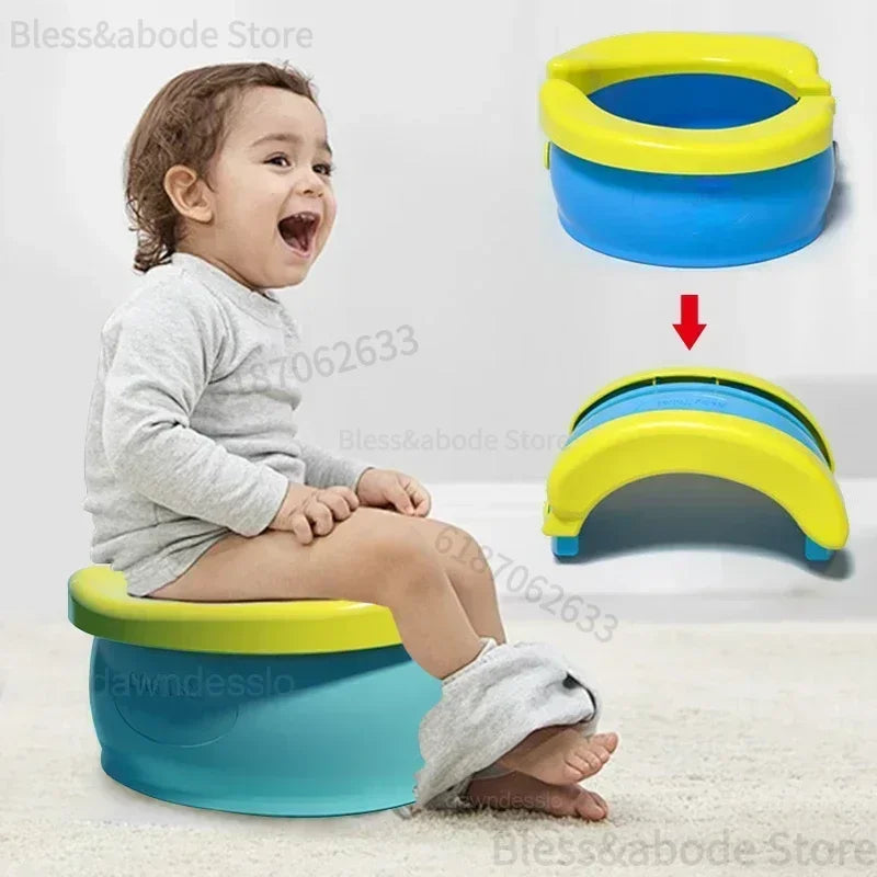 Children's Toilet Foldable Banana Toilet Baby Car Urinal Baby Seat Toilet Child Portable Basin No Cleaning Tourism Outdoors