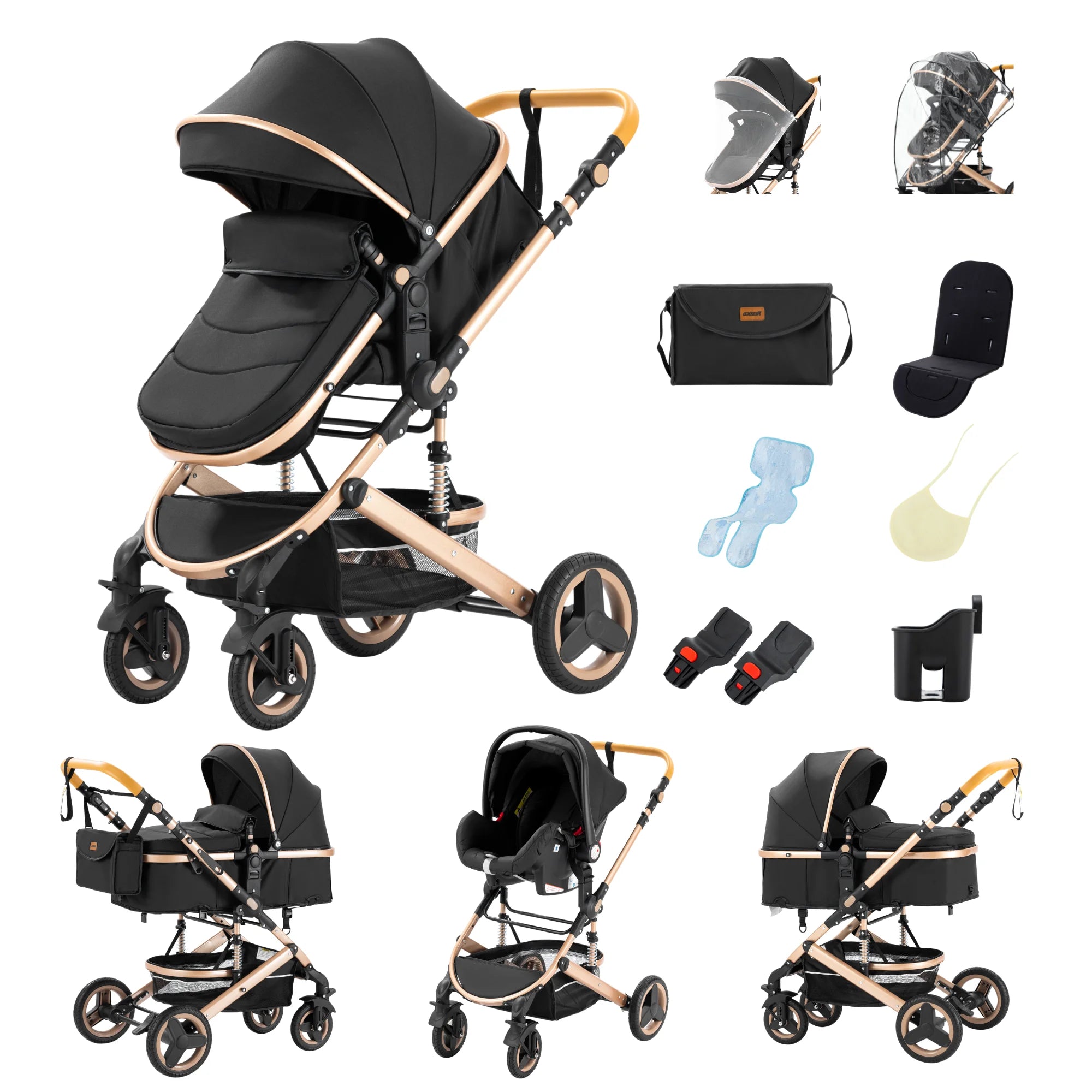 Baby stroller 3 in1,four wheel stroller,2 in 1 baby car,Lightweight strollers,Mutifunction Strollers,baby carriage,Poussette
